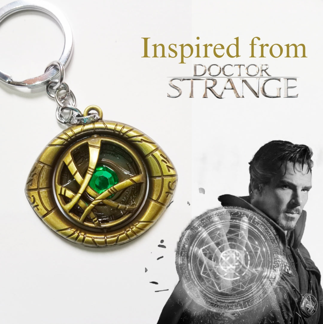 (US Imported) Superhero Keychain Avengers Hammer Spider Hydra Eye Of Agamotto Keychain Spinner Superhero